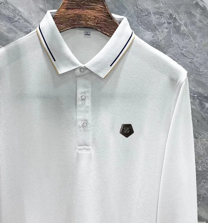 Zegna 24SS Classic Polo 。 T . . ! Piquet , “ ”。 . , , logo ， ， ， ， ， ， 。 Black/White/ Size：M~3XL